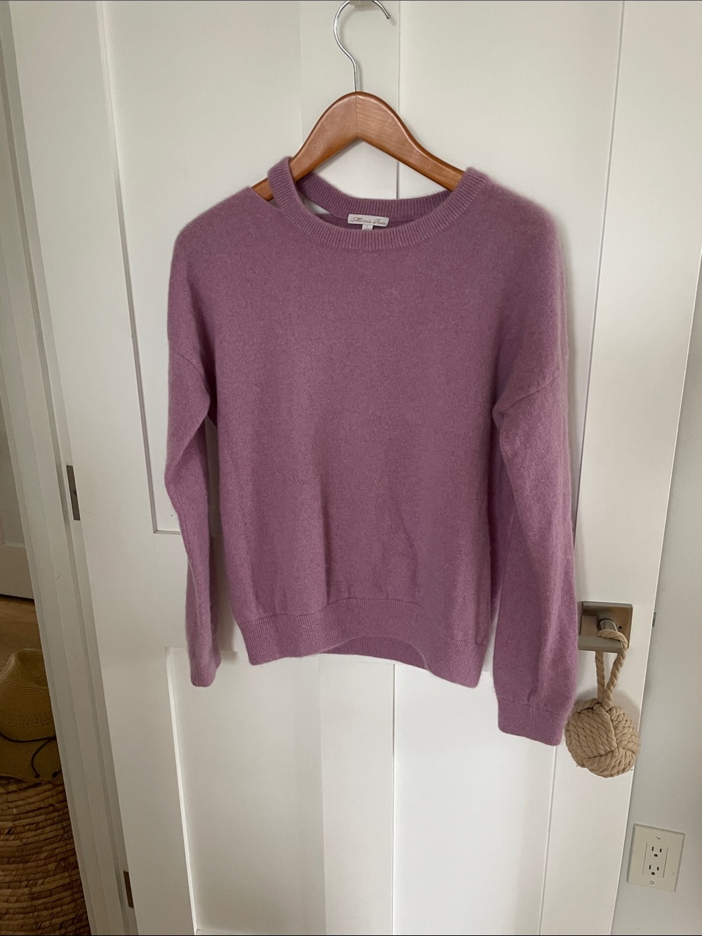 Cashmere Minnie Rose Lilac Crewneck Sweater